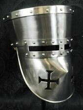 Helmet Medieval Templar Crusader Knight Larp Armor Great Barbuta Armour Gift picture