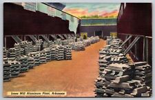 Jones Mill Aluminum Plant - Stacks of Ingots Jones Mill Arkansas - Postcard picture