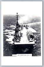 Postcard USS Yorktown CVS-10 Navy Aircraft Carrier Military USN Photo RPPC picture