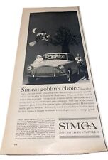 Vintage 1961 Simca Automobile Imported By Chrysler Ephemera Print Ad C .04 5”x13 picture