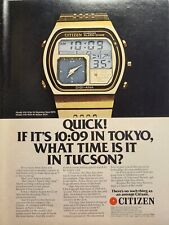 Vintage Print Ad 1980 Citizen Digital / Analog Watch Alarm Chime **See Descr** picture