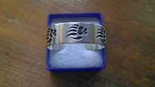 RARE Navajo Sterling Silver Cuff Bear Paw by Rodey Lee Guerro ~ 58 Grams picture