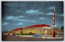 Cheyenne WY~Colorado & Southern RR Station Burlington Bus Depot~Vintage Linen PC picture
