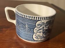 Vintage Currier and Ives Blue & White Soup/Cocoa Mug, Quantity of 1 picture