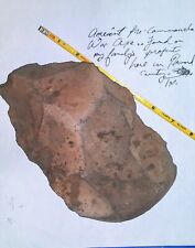Authentic Central Texas Prehistoric Flint Hand Axe Tool, Indian Artifact picture