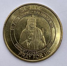 St. Jude Shrine Pray For Us Pocket Coin Brass Token picture