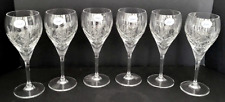 Badash Austria Oxford Pattern 24% Lead Crystal Wine Glasses Set of 6 Boxed picture