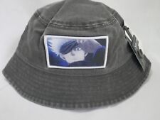 BIOWORLD Jujutsu Kaisen Gojo Patch 100% COTTON GREY Bucket Hat ADULT NEW/TAGS picture