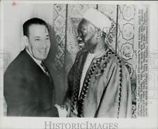 1970 Press Photo Nigerian PM Alhaji Sir Abubakar Tafawa Balewa and Ferhat Abbas picture
