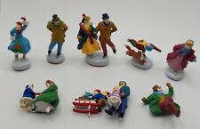 VINTAGE Mr Christmas Holiday Skaters Victorian 9 Ice skaters Ex Condition picture