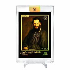 LEO TOLSTOY War and Peace Card 2023 GleeBeeCo #LTWR-G Encased Holo GOLD 1/1 picture