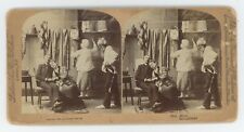 1888 Real Photo Stereoview Humorous Scene Affectionate Couple Sleeping picture