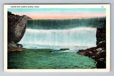 North Adams, MA-Massachusetts, Union Dam c1937, Vintage Souvenir Postcard picture