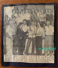 1950s Football Trophy Hornets Newspaper Photo Sports Editor Bob Howard FL picture