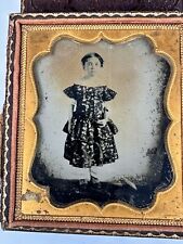 Ambrotype 1/6 Plate Young Girl In Dress  picture