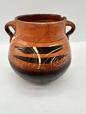 Vintage Mexican Pottery Terracotta Red Barro Clay Handled Bean Pot NO LID picture