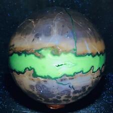 Natural Rare Volcanic Agate Crystal Sphere Healing 4940G (UV Reactive crystal) picture