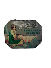 Vintage Heaton's Swiss Cream Caramels Tin Flapper Girl Made In England picture