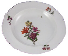 Antique 18thC Doccia Porcelain Floral Plate Porzellan Teller Italy Ginori Italia picture