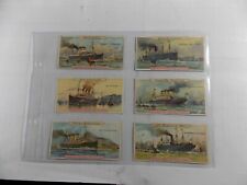 Stollwerck Trade Cards Steam Ships Series 66 1898 Complete Set 6 picture