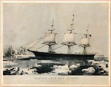 Vintage Currier And Ives , Clipper Ship 