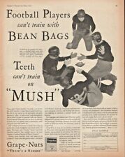 1931 Grape Nuts for Teeth & Gums / Football Players - Vintage Advertisement picture