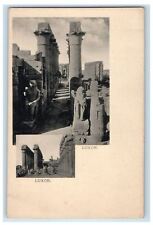 c1905 Multiview of Luxor East Bank of Nile River Egypt Antique Foreign Postcard picture