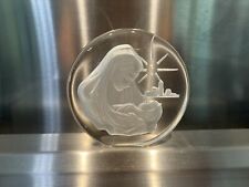 vintage danbury mint Lead Crystal Mary And Baby Jesus Paperweight/figurine picture