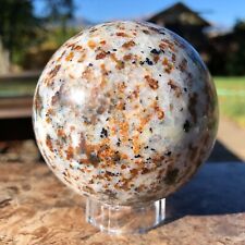 1.10lbs Chondrodite In Dolomite Crystal Sphere Ball w Clear Acrylic Stand UUC-5 picture