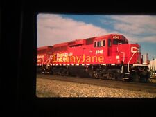 12909 VINTAGE Train Engine Photo 35mm Slide CP 2246 GP20ECO CROSSRFIELD AB picture