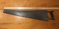Antique Ice Saw 27’’ Inch Blade Cast Iron Handle Early Primitive Dead Straight picture