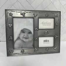 New Pewter Nursery Heirloom Three Photograph Baby’s Frame Silver picture