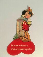 Original 1939 Walt Disney Pinocchio Mechanical Valentines Day Card picture