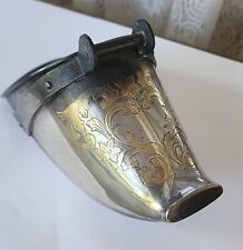 VTG South American Ornate Silver Plate w Gold Stirrup, Spanish Conquistador Type picture