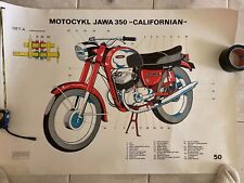 Original school chart  of  Jawa Californian 350 - 1974 picture
