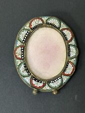 Vintage Italian Micro-Mosaic Miniature Oval Photo Frame picture