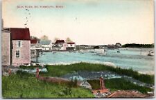 VINTAGE POSTCARD VIEW OF THE BASS RIVER AT SOUTH YARMOUTH MAS 1910s HAND-COLORED picture