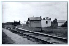 c1960 Cordova Iowa IA Vintage Exterior Train Depot Station RPPC Photo Postcard picture