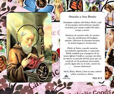 Oracion a San Benito - Spanish - Plastic stock Holy Card RCC 97S picture
