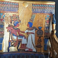 2001 Resin King Tut Egyptian Pharaoh Golden Throne Chair Museum Replica Veronese picture