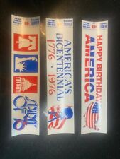 3 NOS vintage bicentennial bumper stickers picture