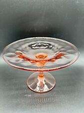Heisey Yeoman Pink Flamingo Depression Glass Pedestal Cake Plate (Small) picture