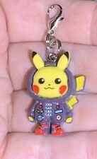 Silver Pikachu Pokemon Charm Zipper Pull & Keychain Add On Clip picture