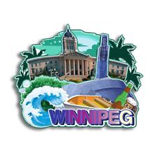 Winnipeg Manitoba Canada Refrigerator magnet 3D wood travel souvenirs gifts picture