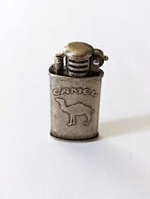 Vintage 90s Camel Pewter Finish Cigarette Lighter Tobacco Trench Style picture