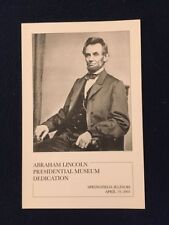 2005 Abraham Lincoln Presidential Museum Dedication Program/G.W. Bush/Obama MINT picture