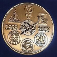 1958-2008 - NASA -  50 Year Anniversary Space Programs - Bronze Coin ~#0793 picture