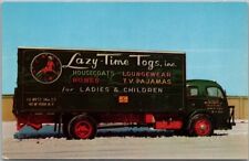 1950s New York City Advertising Postcard LAZY-TIME TOGS Delivery Truck / Unused picture