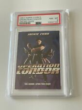 1997 Topps OPERATION CONDOR Jackie Chan ARMOUR OF GOD II Eva Cabo  PSA 8 Card picture