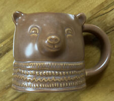 Threshold 3D Brown Bear Mug Stoneware Ceramic Cup Animal picture